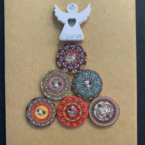 Angel/Button Christmas Card
