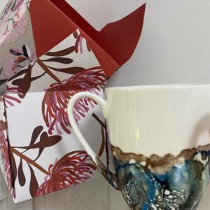 Coffee/Tea Mugs, Metallic/Blues