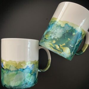 Coffee/Tea Mugs - Greens and Blues