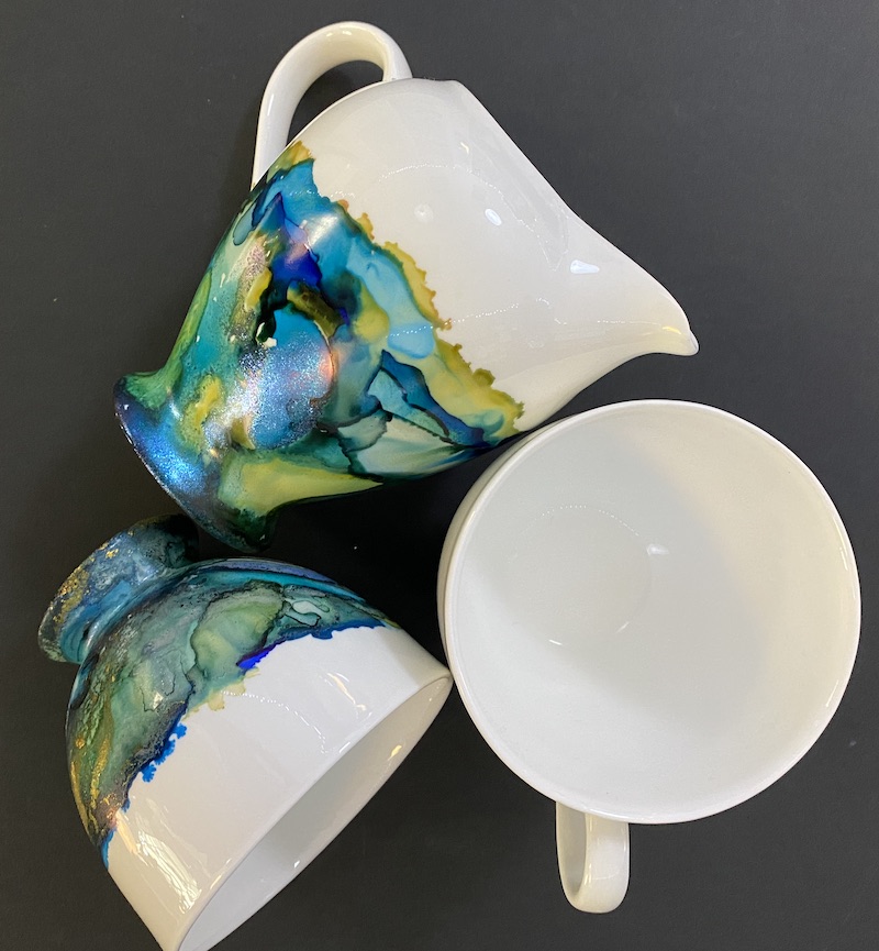 Milk Jug - Greens and Blues - Image 4