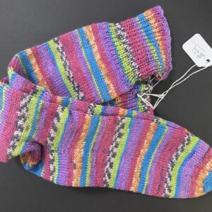 Rainbow hand knitted socks